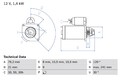 Anlasser Starter BOSCH 0 986 014 900 +69.37€ Pfand für E39 Z3 BMW E36 3er 5er