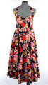 Hell Hase Rockabilly Kleid Blumenmuster Neckholder Ausschnitt Passform Flare 50er Jahre Sweetheart Neck XL