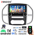 DAB+ 4+64GB Android 14 Carplay Autoradio GPS Für Mercedes Benz Vito W447 2014-20