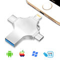 4in1 USB 3.0 Flash Drive OTG Typ-C Photo Memory Stick Für iPhone Samsung 64G~1GB