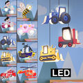 LED Kinder Hänge Decken Lampen Mädchen Jungen Spiel Zimmer Pendel Leuchten bunt