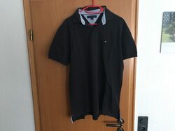 TOMMY HILFIGER Men Poloshirt Shirt Baumwolle schwarz, Größe M
