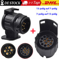 Anhänger Adapter Set 7-13 + 13-7 polig 12V Anhängerkupplung Stecker Kurzadapter
