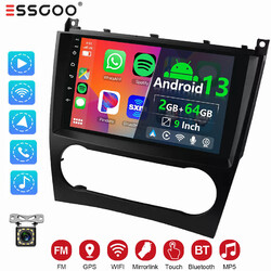 2+64G Android 13 Autoradio +Kam für Mercedes Benz C-Klasse W203 2005-09 GPS Navi