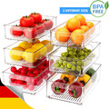 Kühlschrank Organizer Stapelbar 6er Set Aufbewahrungsbox Küche Vorratsbehälter