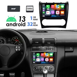 DAB+ Android 13 Autoradio für Mercedes Benz C-Klasse W203 2004-2007 GPS NAVI 32G