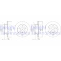 2X DELPHI BREMSSCHEIBEN 260mm VOLL VORNE PASSEND FÜR VW CALIFORNIA TRANSPORTER