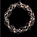 Design Licht-Kranz-Stern mit micro-LED Draht-Lichter-Kette Wand-Metall-Türkranz