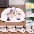 Schlafsack für Katzen Katzenbett komfortabel Kuschelhöhle Katzen Höhle Kissen