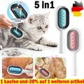 Haustier Bürste Katzen Bürste Haustier Reinigung Haarentfernung Kamm+100 Tüchers