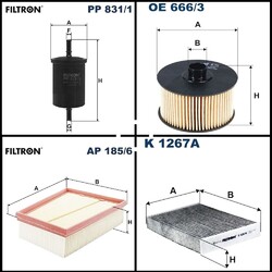 Filtron Filterset, Inspektionspaket für Opel CROSSLAND X / CROSSLAND VIVARO A