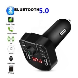 Kabelloser BT 5.0 FM Transmitter QC3.0 Auto USB Ladegerät Adapter Radio Player