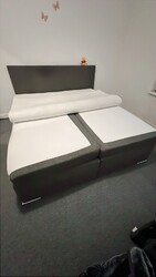Boxspringbett 180x200 cm mit Matratze und Topper
