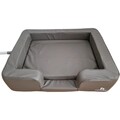 Orthopädisches Hundebett+Wendekissen, Kunstleder, gebraucht, Indianapolis, grau