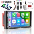 2 DIN Carplay Autoradio Bluetooth Wireless Android Auto Mit RDS AM 7" Bildschirm