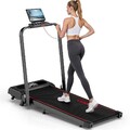 Laufband für Zuhause,Walking Pad,1-12 km/h Klappbar9%Steigung,LCDDisplay mit App