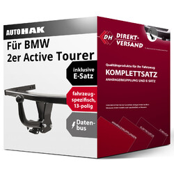 Für 2er Active Tourer Typ F45 Anhängerkupplung starr + E-Satz 13pol topJetzt 10% sparen mit dem Code: PARTS2025