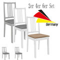 2er 4er 6er Set Esszimmerstühle Küchenstuhl Polstern Massivholz Küchenstuhl NEU