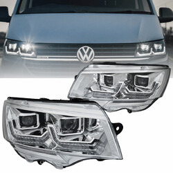 Dynamische Scheinwerfer Set Chrom für VW T6.1 Multivan Transporter ab 2020 SG SH