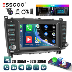 DAB+ Autoradio 2+32G Android 13 Carplay GPS KAM Für Mercedes Benz C/CLC W203 209