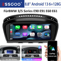 6+128GB CarPlay für BMW E60 E61 E90 E91 CCC GPS Navi Android 13 8 Core Autoradio