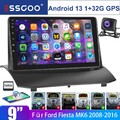 Für Ford Fiesta MK6 2008-2016 Autoradio Android 13 Apple Carplay BT GPS Navi KAM