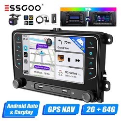 Autoradio Android 13 64G Carplay GPS DAB+ Kam Für VW Golf 5 6 Touran Polo Caddy