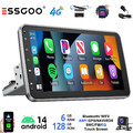10.1" 6+128G Android 14 Carplay Kam+ Autoradio GPS Navi 1 DIN Drehbar Bildschirm
