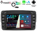 DAB+ 7" Autoradio GPS Navi Android 13 2+32GB für Mercedes Benz W203 W209 CarPlay