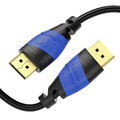 Displayport Kabel 1.4 Plug Ultra HD Monitor Verbindung - Schwarz/Blau - 1m - 10m