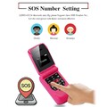 Mini Flip Handy 0 66 Zoll Bildschirm BT Dialer Kleinstes Handy Rot EM