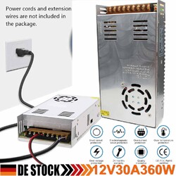 LED Netzteil Trafo Schaltnetzteil Transformator Power Supply Adapter DC12V 30A