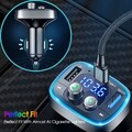 Bluetooth 5.1 FM Transmitter Auto KFZ Radio MP3 Player 2 USB Ladegerät Adapter