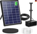 Biling 6W Solar Springbrunnen für außen mit 3000mAh Batterie Solar Teichpumpe m