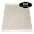 Moderner dick angenehm Shaggy Teppich "BERBER" 9000 Viereck franse creme