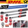 Drehmomentschlüssel Set 1/4" 3/8" 1/2" 5-25Nm 10-60Nm 20-210Nm Ratsche Schlüssel