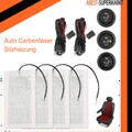 2 Set Auto Carbon Universal Sitzheizung Heizmatten Nachrüstsatz KFZ PKW 2 Stufen