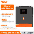 PowMr 6200W 48V Solar Inverter Wechselrichter MPPT 120A Laderegler Battery-Free