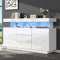 Hochglanz Moderner Sideboard Kommode TV Schrank mit LED Beleuchtung Weiß