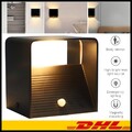 Akku Cube LED Wandleuchte Außen/Innen Up Down PIR- Wandlampe Flur Strahler Licht
