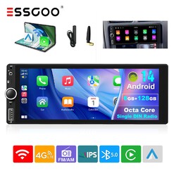 4G Android14 6+128G Autoradio 1 DIN Apple Carplay 6.9" IPS Screen GPS NAV RDS AM