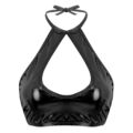 Damen Neckholder Weste Anzugweste Geschäft Lässige Weste Top mit Knopfleiste