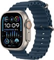 Apple Watch Ultra 2 49 mm Titangehäuse natur am Ocean Armband blau [Wi-Fi + Cell