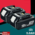2X 5.0Ah Ersatz  Akku Für Makita BL1860 18V LXT Li-ion BL1850 BL1830