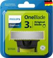 3x original Ersatzklingen Philips OneBlade QP230/50 Rasierklingen 3er Pack