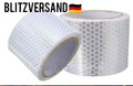 Reflektorfolie Reflektorband Selbstklebend Warnaufkleber Warnfolie Weiß 3Mtrx5cm