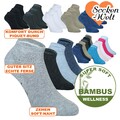 Kurze Bambus Sneaker Socken dünn f. Damen Herren