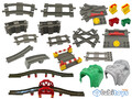 Lego® Duplo Eisenbahn TRAIN Schienen Gerade Gebogene Weiche Gleis DUNKELGRAU ZUG