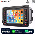 2+64GB Für Audi A4 B6 B7 2000-2009 Android 14 Autoradio CarPlay GPS Navi RDS SWC