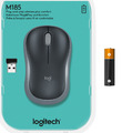 LOGITECH M185 Maus Wireless kabellos USB PC Laptop Mouse Funk schwarz grau neu